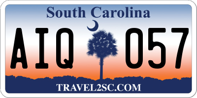 SC license plate AIQ057