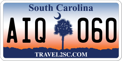 SC license plate AIQ060