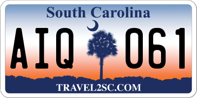 SC license plate AIQ061