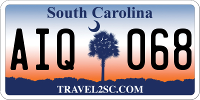 SC license plate AIQ068
