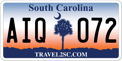 SC license plate AIQ072