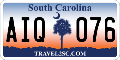 SC license plate AIQ076