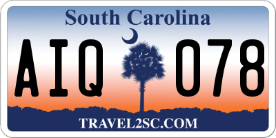 SC license plate AIQ078