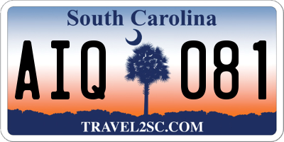 SC license plate AIQ081