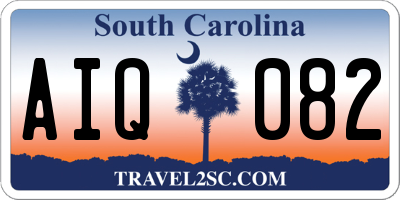 SC license plate AIQ082