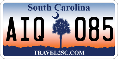 SC license plate AIQ085