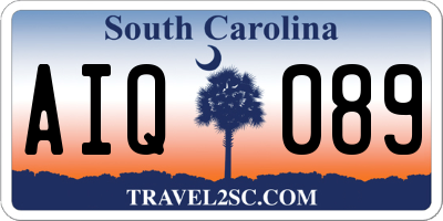 SC license plate AIQ089