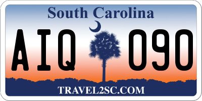 SC license plate AIQ090