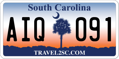 SC license plate AIQ091