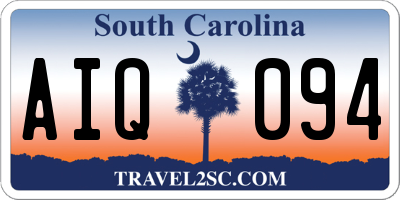 SC license plate AIQ094