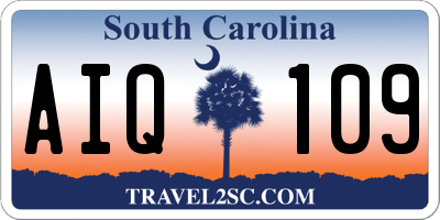 SC license plate AIQ109