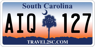 SC license plate AIQ127