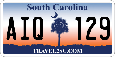 SC license plate AIQ129