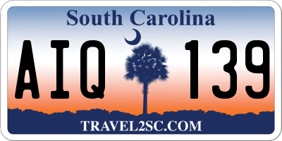 SC license plate AIQ139