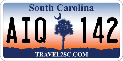 SC license plate AIQ142