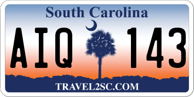 SC license plate AIQ143