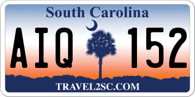 SC license plate AIQ152