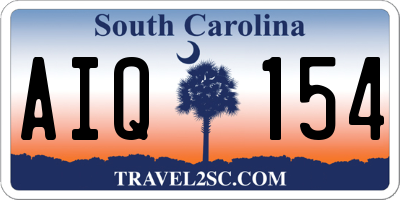 SC license plate AIQ154