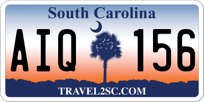 SC license plate AIQ156