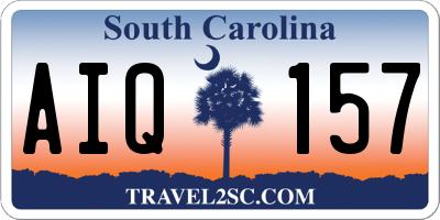 SC license plate AIQ157