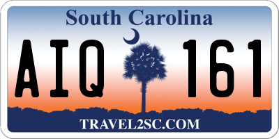 SC license plate AIQ161