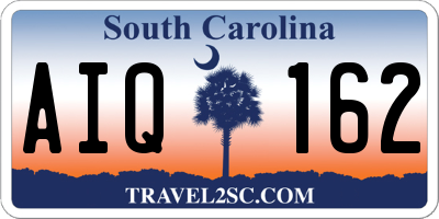 SC license plate AIQ162