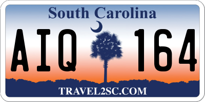 SC license plate AIQ164
