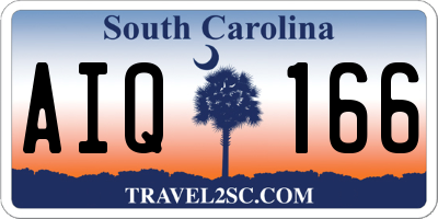 SC license plate AIQ166