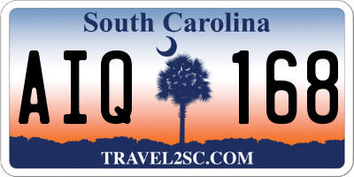 SC license plate AIQ168