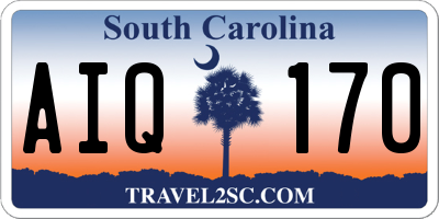 SC license plate AIQ170