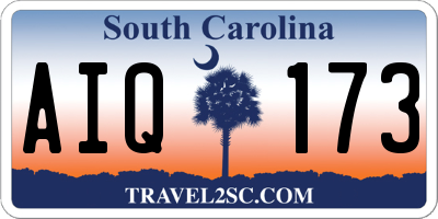 SC license plate AIQ173