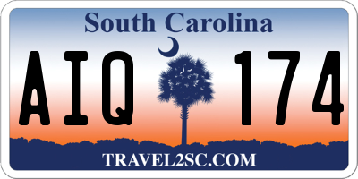 SC license plate AIQ174