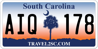 SC license plate AIQ178