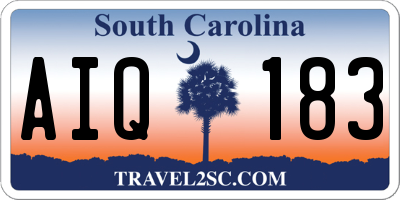 SC license plate AIQ183