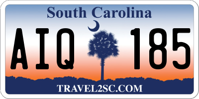 SC license plate AIQ185