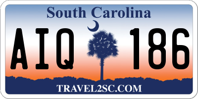 SC license plate AIQ186