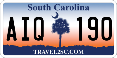 SC license plate AIQ190