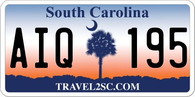 SC license plate AIQ195