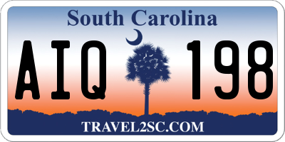 SC license plate AIQ198