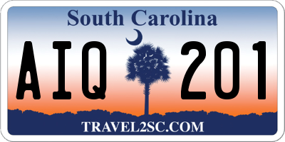 SC license plate AIQ201