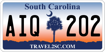 SC license plate AIQ202
