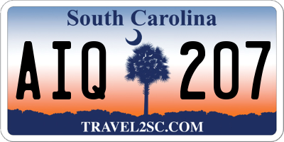 SC license plate AIQ207