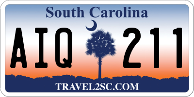 SC license plate AIQ211