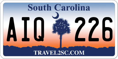 SC license plate AIQ226