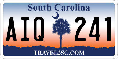 SC license plate AIQ241