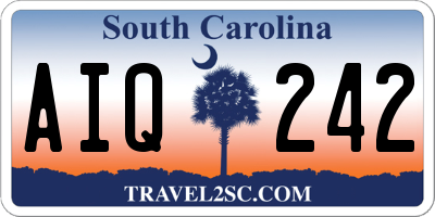 SC license plate AIQ242