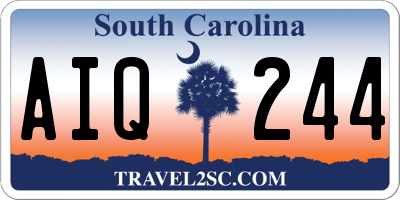 SC license plate AIQ244