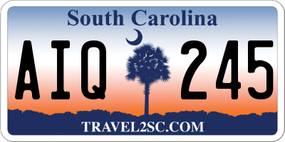 SC license plate AIQ245