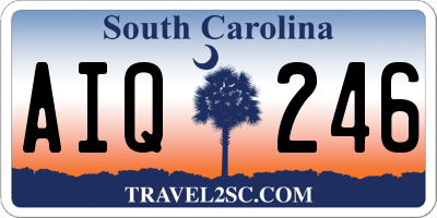 SC license plate AIQ246