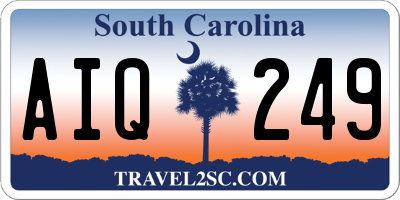 SC license plate AIQ249